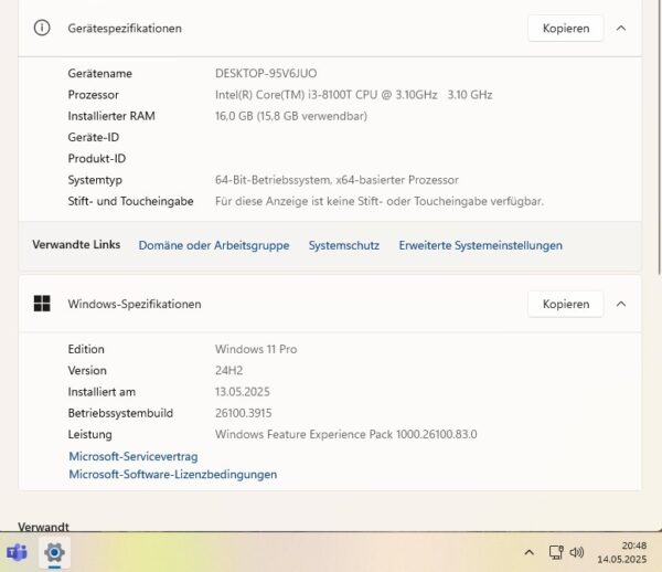 HP ProDesk 400 G4 Mini PC • i3-8100T • 16 GB RAM • 256 GB NVMe – Bild 4